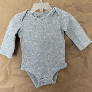 Grey long sleeve onesie